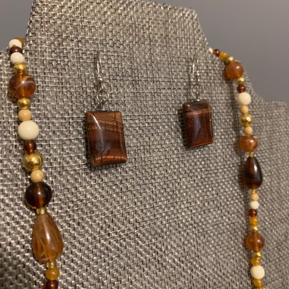 🐞2 for 30🐞 Glass Bead Necklace and Earring Set - Picture 3 of 4